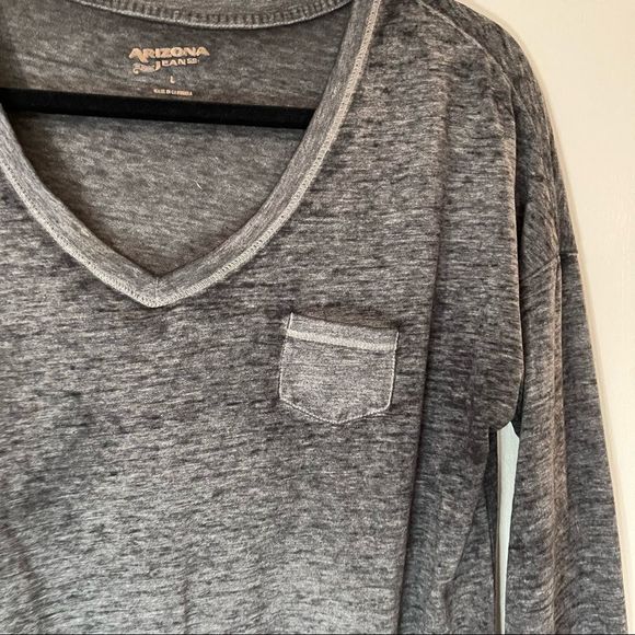 Arizona Gray Three Quarter Sleeve Transparent See Through Tee Shirt - Picture 3 of 7